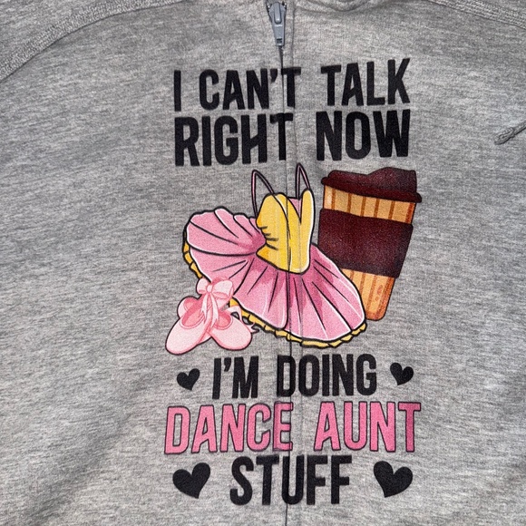 “Dance Aunt” Hoodie Zip Up front Jacket Size Large Brand New - Picture 7 of 9